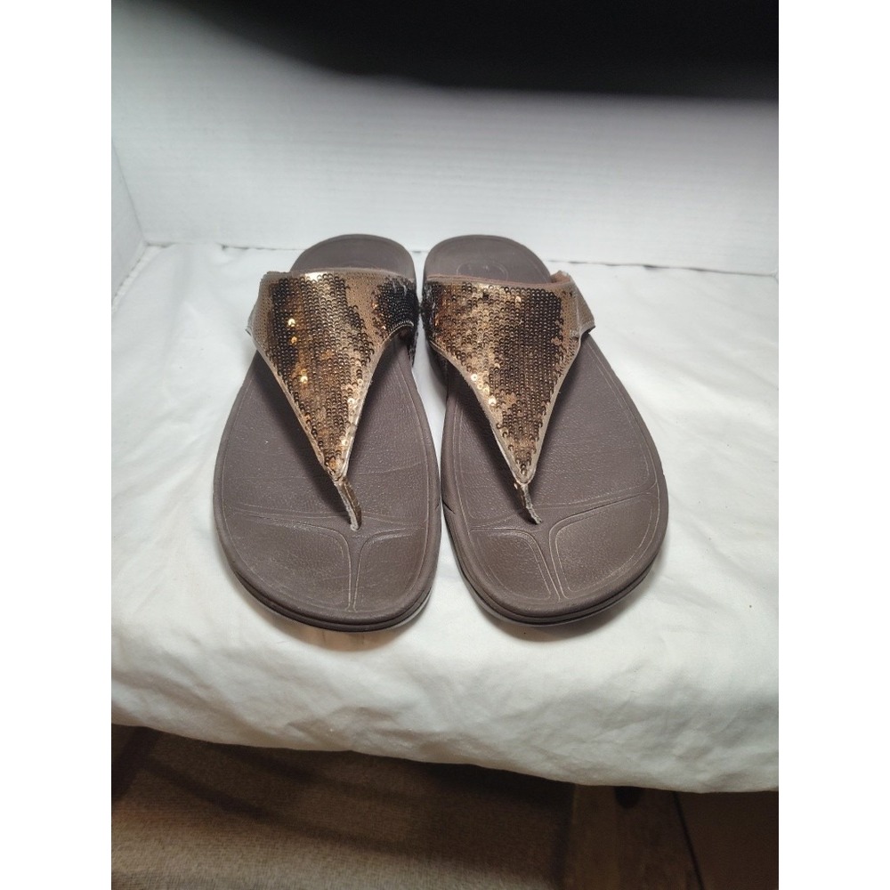 FitFlop‎ Shoes Womens Size 10 Sequin Thong Sandals Comfort MicroWobbleboard